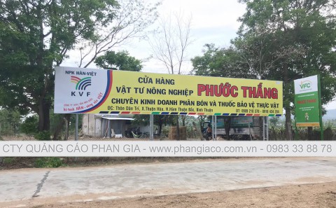 Chuỗi Bảng Hiệu Quảng Cáo Tôn Decal Chữ Nổi Mica Cửa Hàng Vật Tư Nông nghiệp Tại Bình Thuận