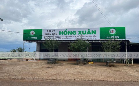 Sản Xuất & Lắp Đặt Chuỗi Bảng Hiệu Quảng Cáo Tôn Decal Đại Lý Phân Bón Cò Bay