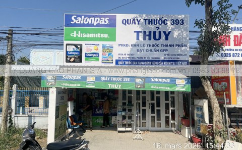 Lắp Đặt Chuỗi Bảng Hiệu Quảng Cáo Tôn Decal Quầy Thuốc Tại Bến Tre