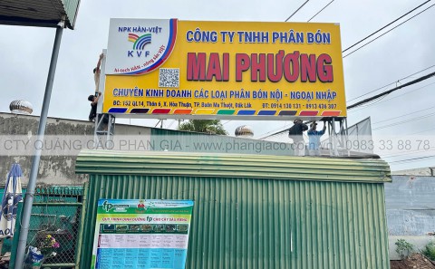 Thi Công Bảng Hiệu Alu Chữ Nổi Nhà Phân Phối Phân Bón Tại Đắk Lắk