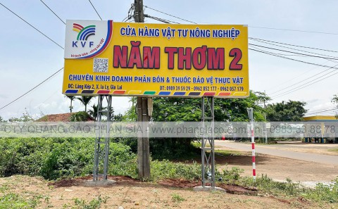 Thi Công Trụ Pano Alu Cửa Hàng Vật Tư Nông Nghiệp Tại Gia Lai