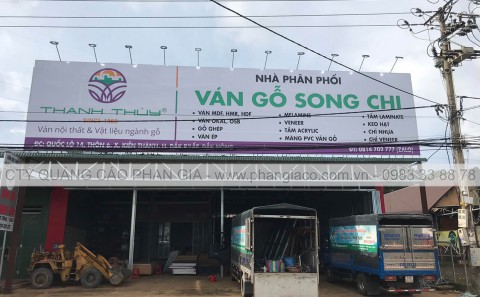 Thi Công Pano Quảng Cáo Nhà Phân Phối Ván Gỗ SONG CHI Tại Đắk R'lấp, Đắk Nông