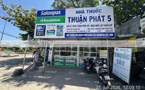 Lắp Đặt Chuỗi Bảng Quảng Cáo Tôn Dán Decal Nhà Thuốc Tây TP. Hồ Chí Minh