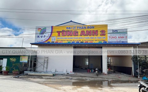 Lắp Đặt Bảng Hiệu Alu Đại Lý Phân Phân Bón Tại Đà Lạt